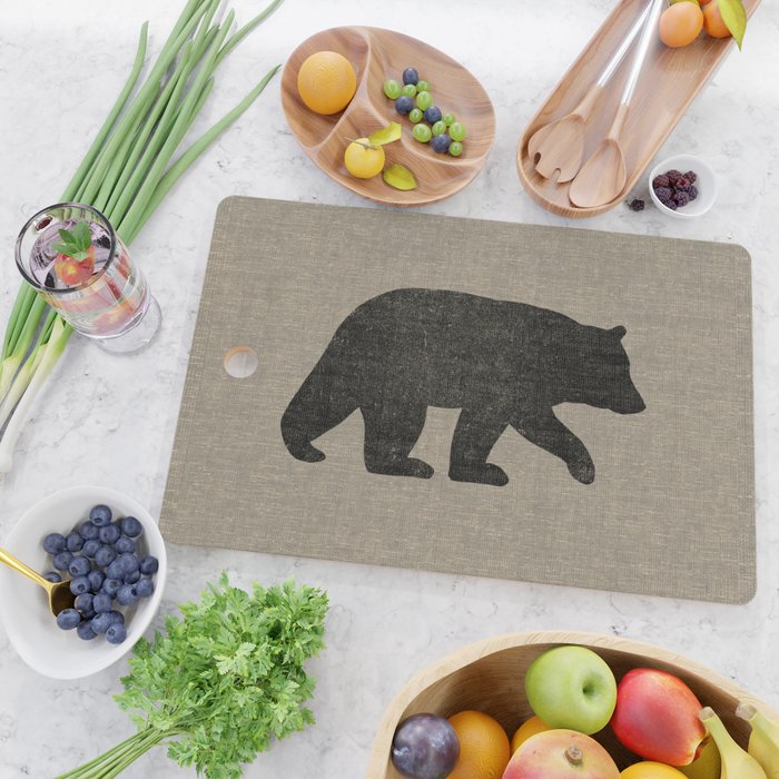Black Bear Silhouette Cutting Board Gallery Image 2