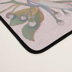 Pink Floral Garden Snake Desk Mat Gallery Image 4
