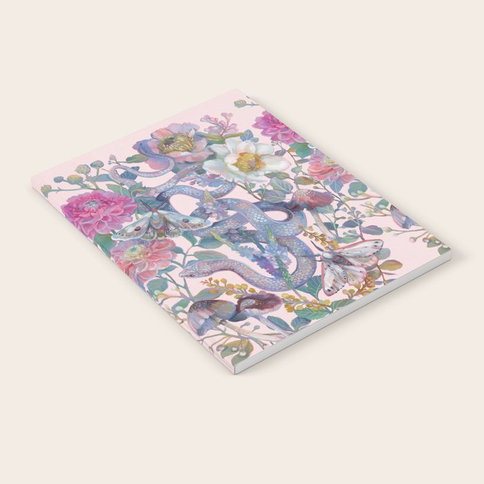 Pink Floral Garden Snake Notebook Gallery Image 2