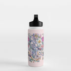 Pink Floral Garden Snake Water Bottle Gallery Image 3