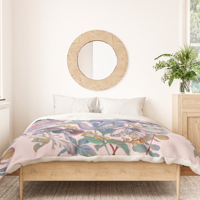 Pink Floral Garden Snake Duvet Cover Gallery Image 3