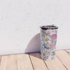 Pink Floral Garden Snake Travel Mug Gallery Image 4