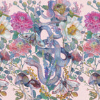 Pink Floral Garden Snake Coffee Mug Gallery Image 2