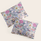 Pink Floral Garden Snake Pillow Sham Gallery Image 3