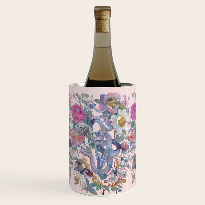 Pink Floral Garden Snake Wine Chiller Gallery Image 1