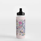 Pink Floral Garden Snake Water Bottle Gallery Image 2