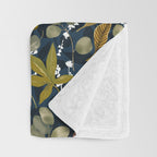 Fall leafy nature dark A Throw Blanket Gallery Image 3