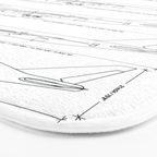 Boeing 747 Family Blueprint in High Resolution (white) Bath Mat Gallery Image 3