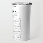Boeing 747 Family Blueprint in High Resolution (white) Travel Mug Gallery Image 2