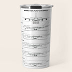 Boeing 747 Family Blueprint in High Resolution (white) Travel Mug Gallery Image 1
