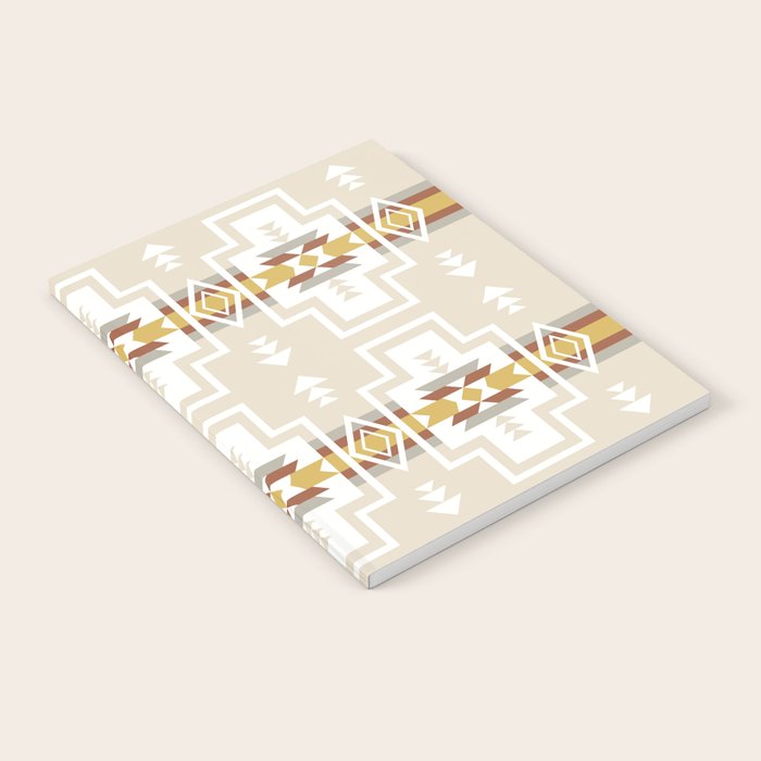 Aztec Stripes Beige Notebook Gallery Image 2