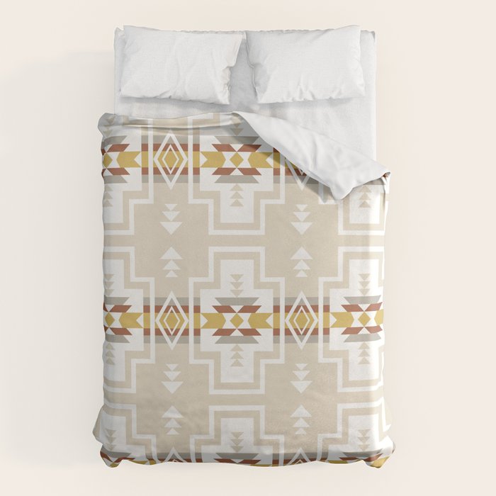 Aztec Stripes Beige Duvet Cover Gallery Image 6