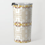 Aztec Stripes Beige Travel Mug Gallery Image 3