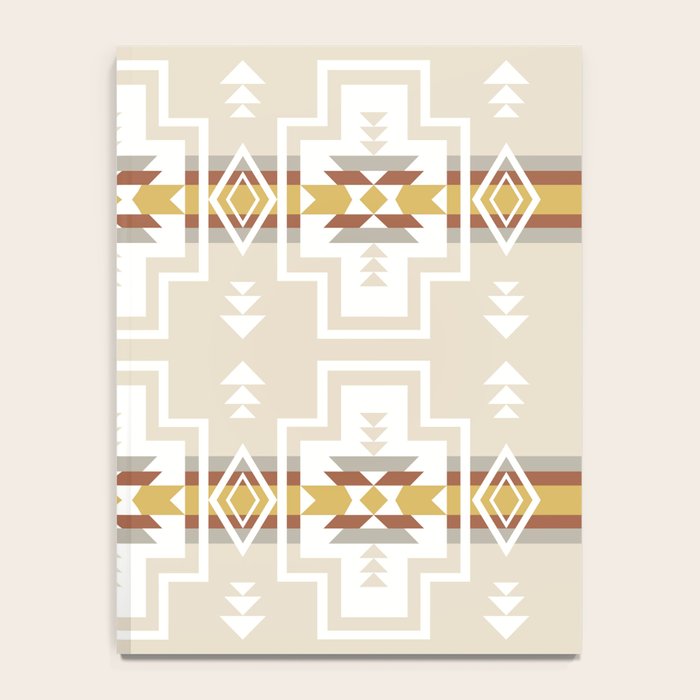 Aztec Stripes Beige Notebook Gallery Image 4
