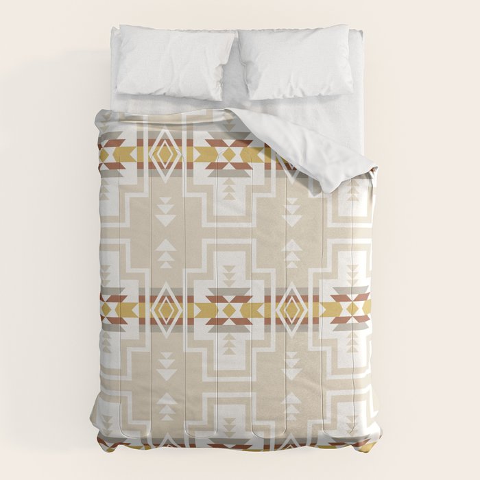 Aztec Stripes Beige Comforter Gallery Image 1