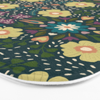 Floral dark Mandala  Bath Mat Gallery Image 3