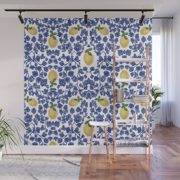 Chinoiserie Lemons Wall Mural Gallery Image 1