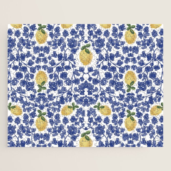 Chinoiserie Lemons Jigsaw Puzzle Gallery Image 1