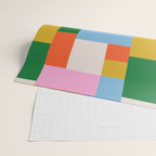 Colorful geometric patchwork mosaic pattern Wrapping Paper Gallery Image 2