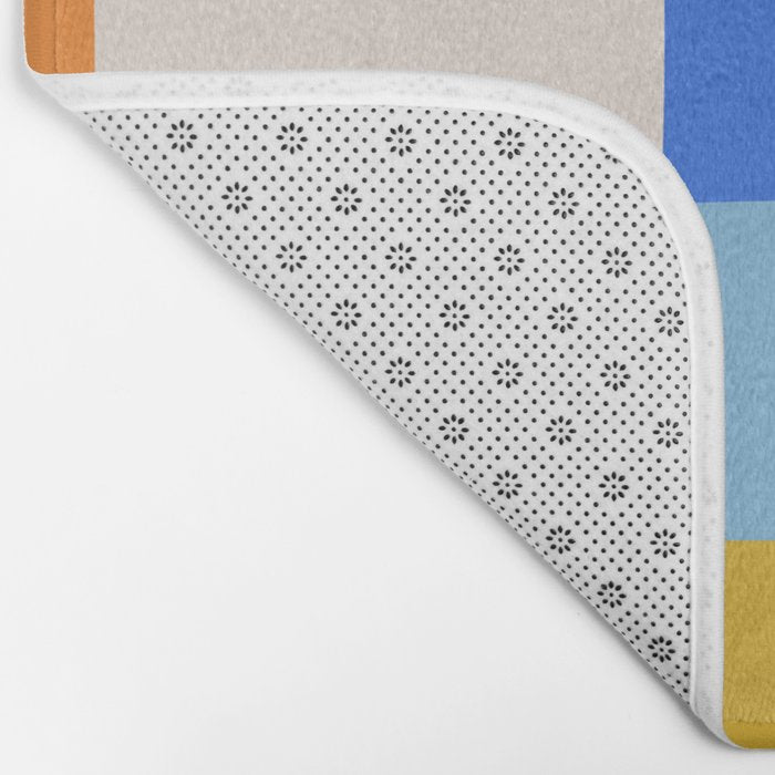Colorful geometric patchwork mosaic pattern Bath Mat Gallery Image 2