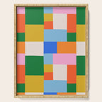 Colorful geometric patchwork mosaic pattern Serving Tray Gallery Image 1