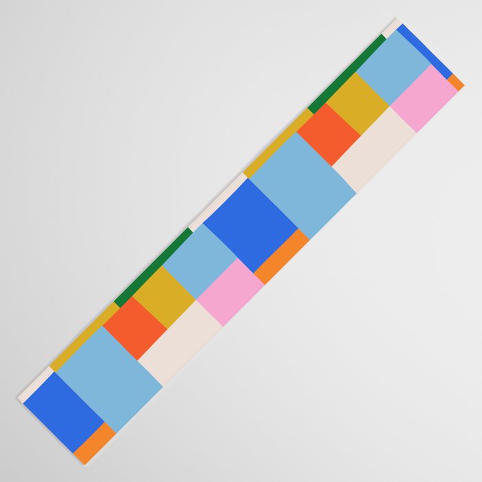 Colorful geometric patchwork mosaic pattern Table Runner Gallery Image 3