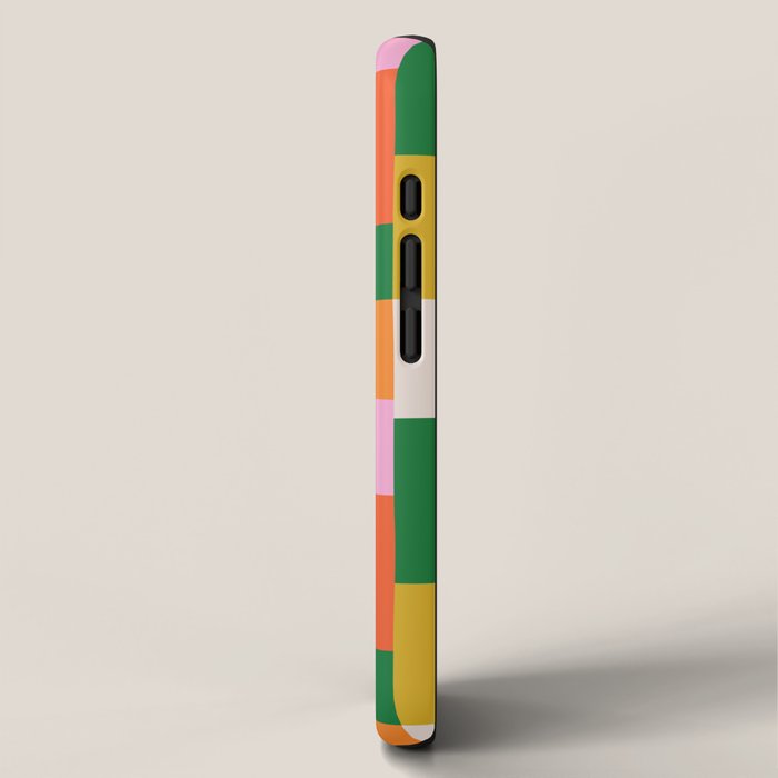 Colorful geometric patchwork mosaic pattern iPhone Case Gallery Image 2