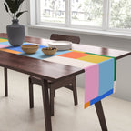 Colorful geometric patchwork mosaic pattern Table Runner Gallery Image 2