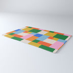 Colorful geometric patchwork mosaic pattern Rug Gallery Image 3