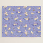 Swans With Bows - Ducks And Flowers Jigsaw Puzzle Gallery Image 1
