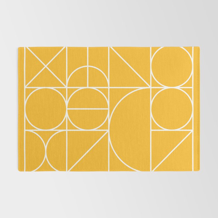 Modern Geometric 77 Yellow Rug Gallery Image 2