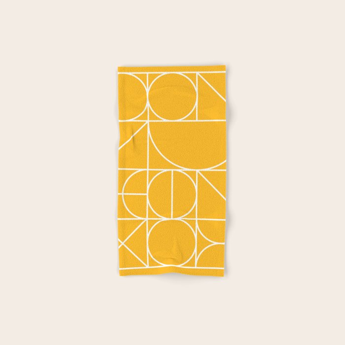 Modern Geometric 77 Yellow Bath Towel Gallery Image 1