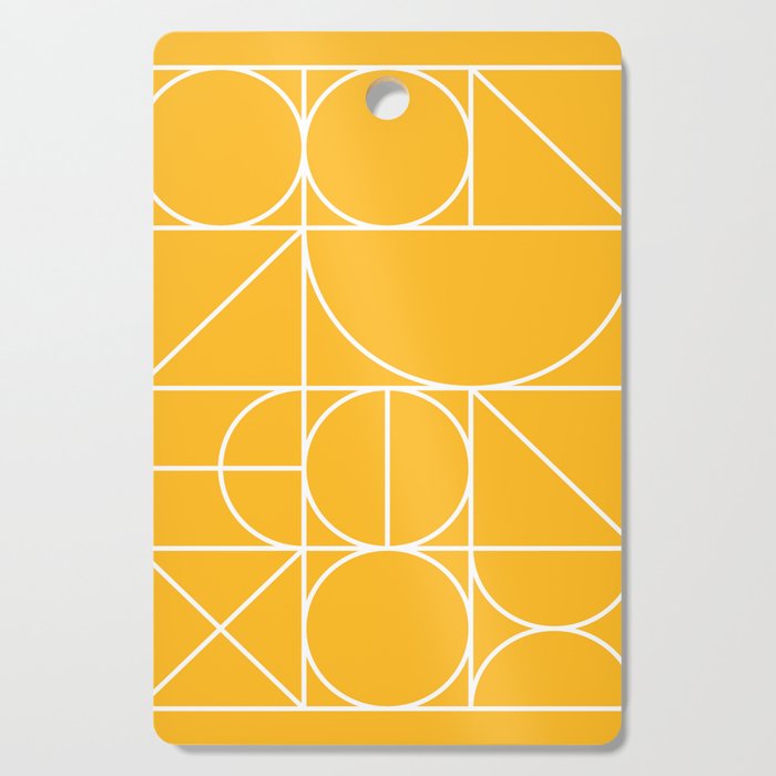 Modern Geometric 77 Yellow Cutting Board Gallery Image 1