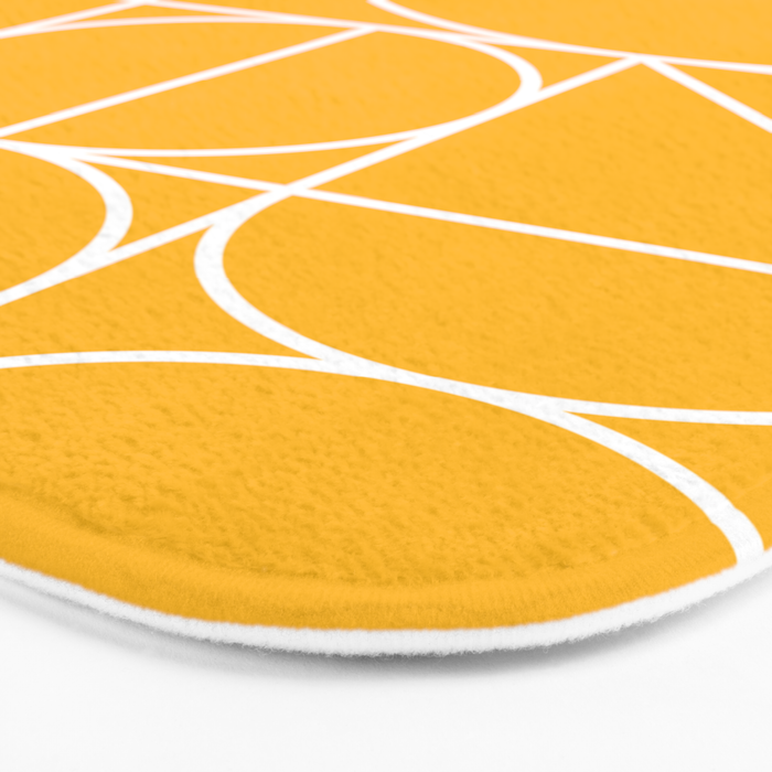 Modern Geometric 77 Yellow Bath Mat Gallery Image 3