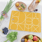 Modern Geometric 77 Yellow Cutting Board Gallery Image 2