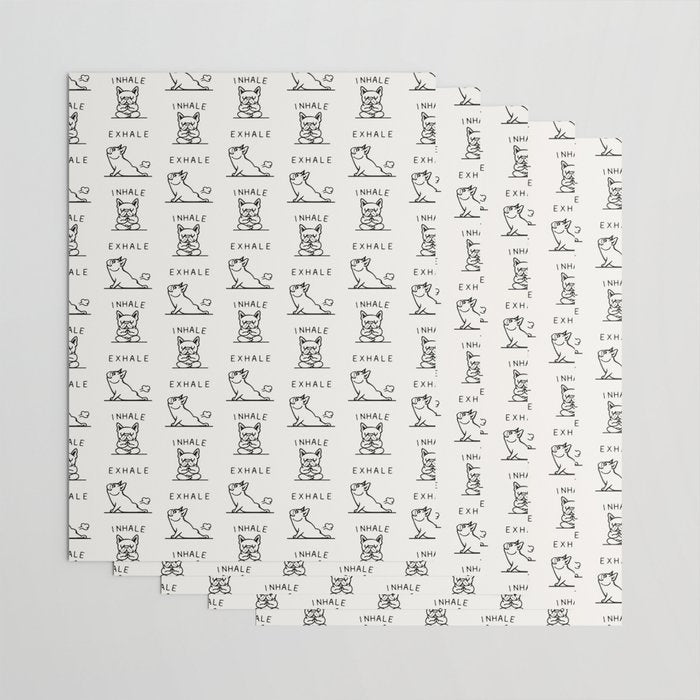 Inhale Exhale Frenchie Wrapping Paper Gallery Image 3