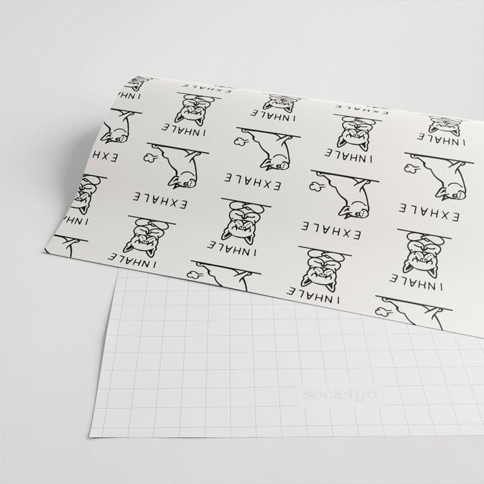 Inhale Exhale Frenchie Wrapping Paper Gallery Image 2