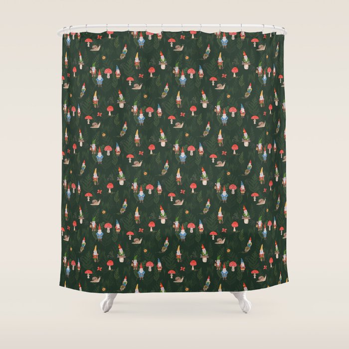 Woodland Gnomes Shower Curtain Gallery Image 1