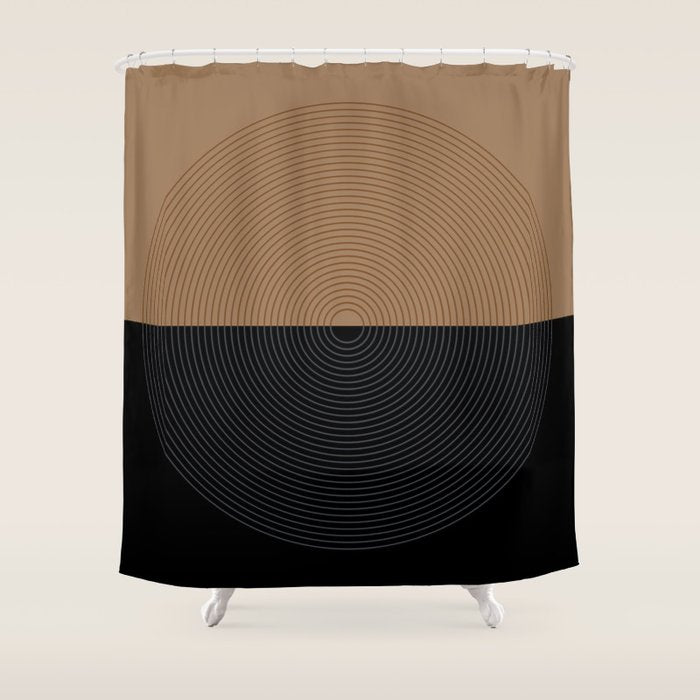 Circular Lines VIII Shower Curtain Gallery Image 1