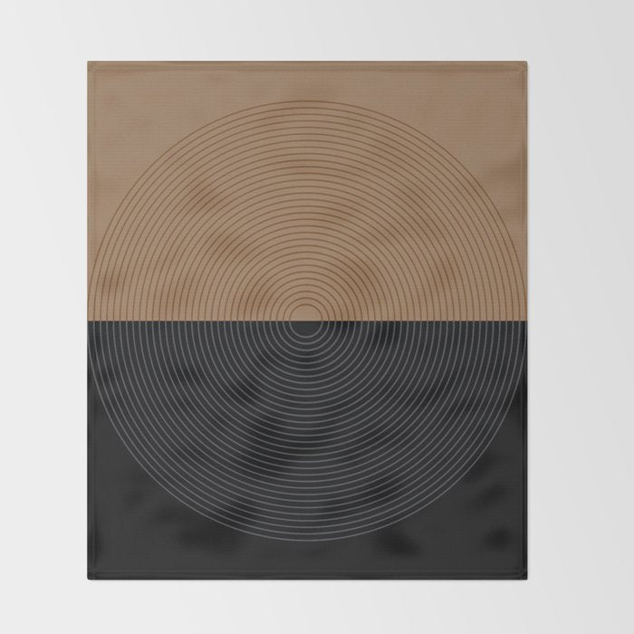 Circular Lines VIII Throw Blanket Gallery Image 2