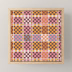 Vibrant Checkered Grid Mini Art Print Gallery Image 1