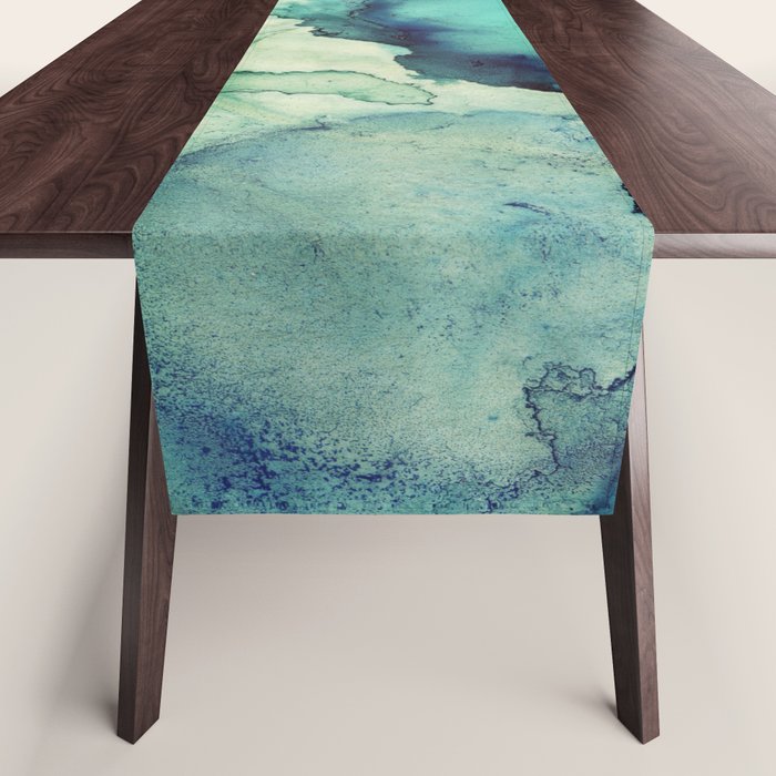 Teal Abstract Table Runner Gallery Image 1