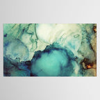 Teal Abstract Tablecloth Gallery Image 2