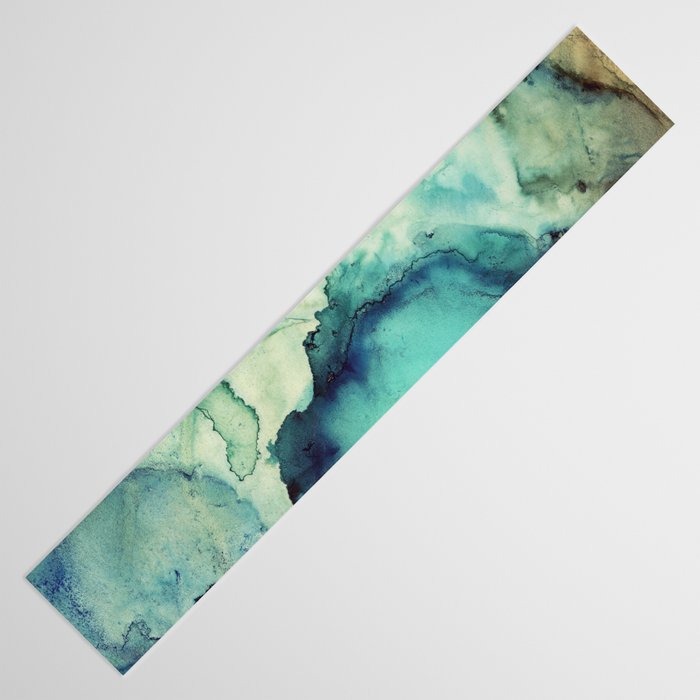 Teal Abstract Table Runner Gallery Image 3