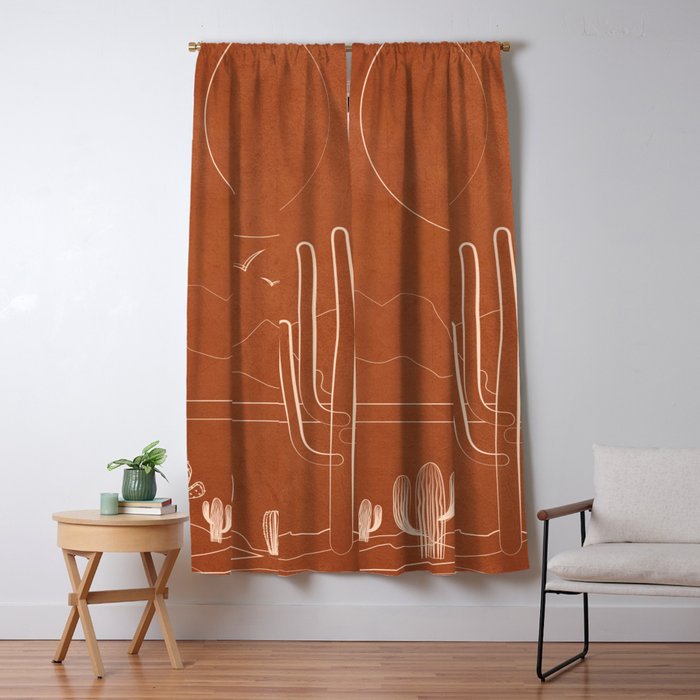 Sun over the Desert 1 Window Curtain Gallery Image 1