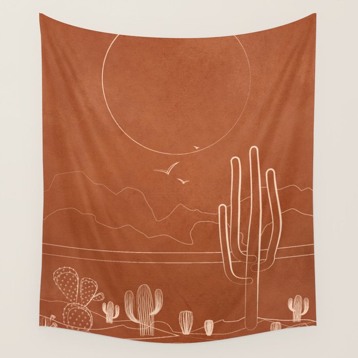 Sun over the Desert 1 Wall Tapestry Gallery Image 1