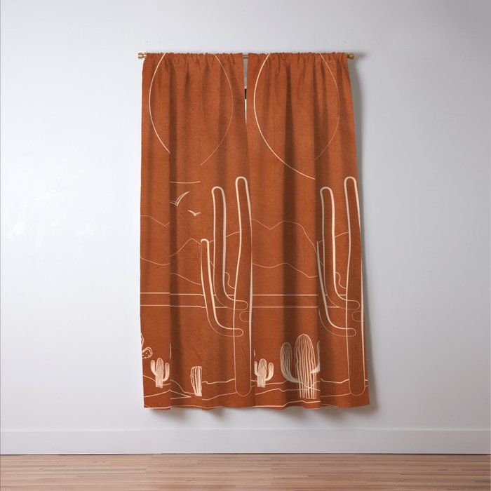 Sun over the Desert 1 Window Curtain Gallery Image 3