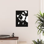 Circle Spirals Black & White Minimalist Ink Tribal Mid Century Pattern Dark Painting Pattern Poster Gallery Image 2
