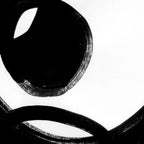 Circle Spirals Black & White Minimalist Ink Tribal Mid Century Pattern Dark Painting Pattern Coffee Mug Gallery Image 2