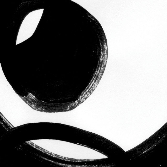 Circle Spirals Black & White Minimalist Ink Tribal Mid Century Pattern Dark Painting Pattern Coffee Mug Gallery Image 2